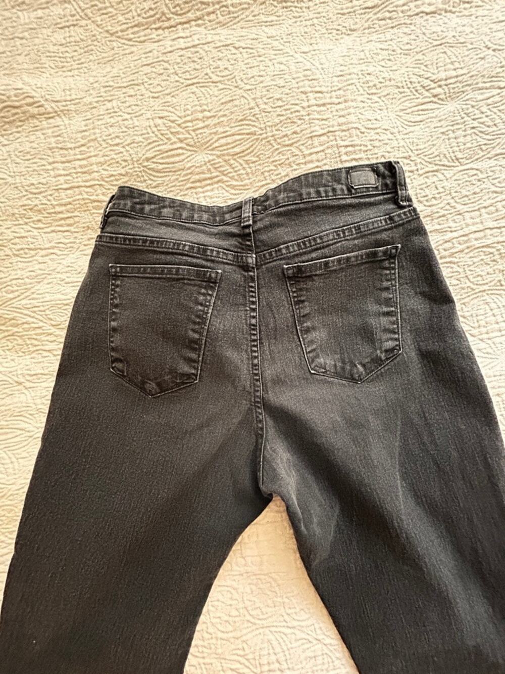 Lee High Rise Jeans, Straight Leg, size 14S, black faded